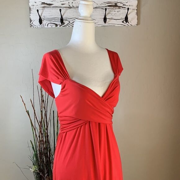 𝅺HALE Bob Red dress. Crisscross front. Ties in back. Low open back. Size small - Picture 10 of 13